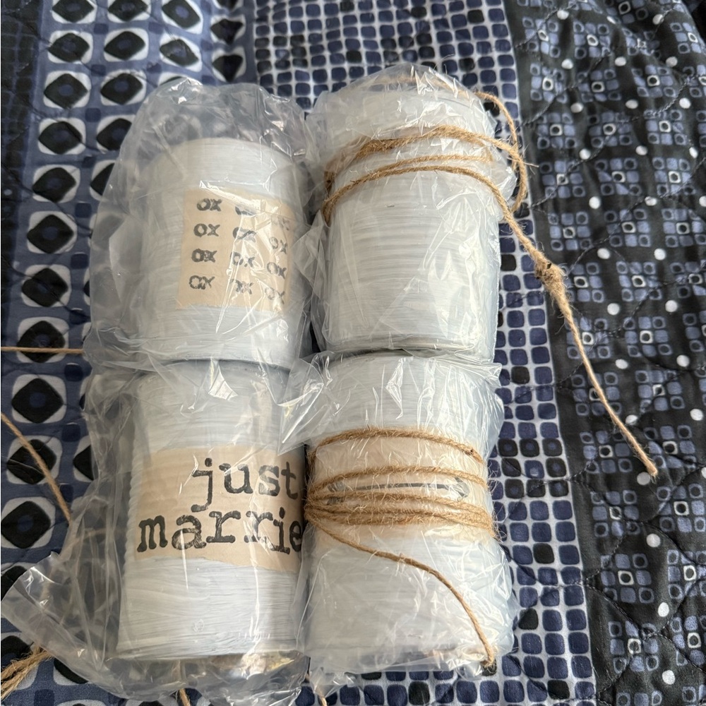 Wedding decorations metal cans set of 4 new